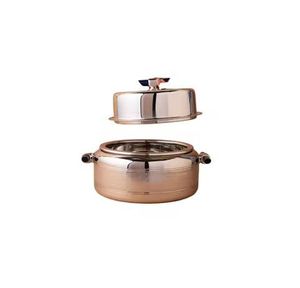 Olla de Acero Inoxidable de Lujo para Mantener Alimentos Calientes, con Base de Textura de Madera y Tapa Cónica, para Buffet y Servicio de Catering - Product Image 2