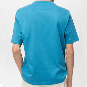 T-shirt personnalisé pour homme OEM ODM avec logo frontal, en coton tricoté de qualité supérieure, col rond, respirant, séchage rapide, écologique, coupe classique, marque privée - Product Image 2