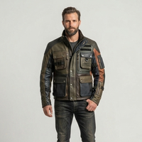 Veste en cuir véritable pour homme 2024-25, col montant, imperméable, coupe-vent, personnalisable OEM, respirante, réversible, pour l'hiver