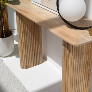 Mesa Consola de Madera de Mango Vandana Sierra Vista, Diseño Moderno y Minimalista con Acentos de Madera Sólida - Product Image 2