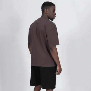 Camiseta de Hombre de Manga Corta Oversize, Diseño Exclusivo, Material de Algodón, Hombros Caídos, Logotipo Personalizado OEM, Venta Caliente 2026 - Product Image 5