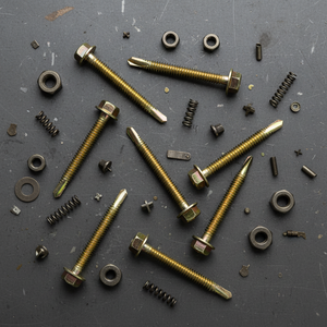 Standard Thread Steel Self-Drilling Fasteners - Class 8 Yellow Zinc Coating Construction <b>Screws</b> - Product Image 1