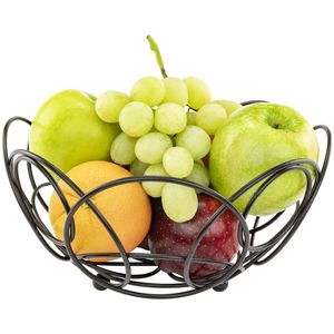Panier à fruits décoratif en fer de qualité supérieure avec une grande coupelle pour la présentation de fruits frais - Product Image 6