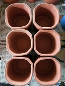 Handmade Organic Terracotta <b>Clay</b> Eco-Friendly Handheld BPA Free Portable Reusable Tea Coffee Cups Pack 6 - Product Image 3
