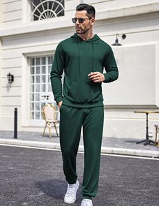 Conjunto de Chándal Personalizado Unisex para Hombre y Mujer, 2 Piezas, Sudadera con Capucha y Pantalones Deportivos, Ropa Deportiva Informal, Atuendo Atlético, Felpa de Algodón, Ropa a Juego - Product Image 1