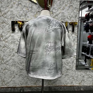 Camiseta Gráfica Vintage Oversize Personalizada de Algodón Pesado con Hombros Caídos, Estilo Streetwear, Lavado Ácido, Casual, Unisex - Product Image 2