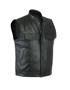 Top Qualité En Cuir Véritable Hommes Gilet Dernier Style À La Mode En Cuir Véritable Gilet pour Hommes - Product Image 1