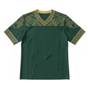Customized American Football Jersey Set Breathable Elastic Polyester Fabric <b>Men</b> Varsity Match Uniform Training Gear Supply - Product Image 1