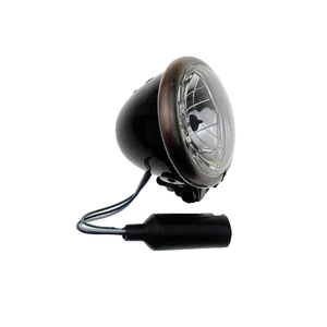 Bombilla de Faro Delantero para Motocicleta JY-21M0, Estilo Retro Vintage Dorado, Carcasa de Hierro, 6V/12V, Repuesto con 1 Lente - Product Image 1