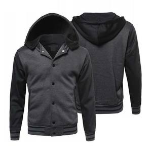 Sudaderas con capucha de color contrastante para hombre en oferta, 100% algodón, forro polar, con cremallera, novedad de invierno, sudaderas casuales para hombre - Product Image 4