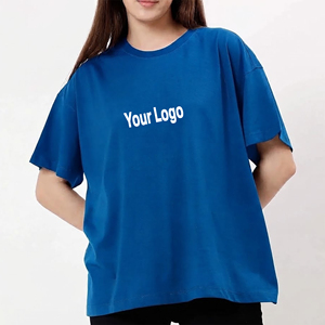 เสื้อยืดแขนสั้นคุณภาพสูงสั่งทำพิเศษสำหรับผู้หญิง เนื้อผ้าเบาสบาย สวมใส่สบายทรงโอเวอร์ไซส์ สีพื้น - Product Image 4
