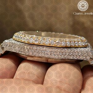 นาฬิกาข้อมือ Charm_Jewells สแตนเลสสตีลหรูหรา ขนาด 40 มม. ระบบอนาล็อก กลไกจักรกล ประดับเพชร สไตล์วินเทจ แฟชั่นสำหรับผู้ชาย - Product Image 4