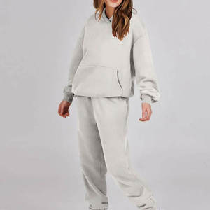 Conjunto Deportivo de Dos Piezas para Mujer, con Capucha, Casual, Grueso, Antibacteriano, Estilo Otoñal, OEM - Product Image 4