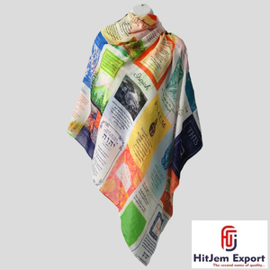 Elite Custom Printed Square Scarf Manufacturer <b>Silk</b> Feel Fashion <b>Head</b> <b>Wrap</b> Shawl Private Label OEM ODM Textile Factory India - Product Image 1