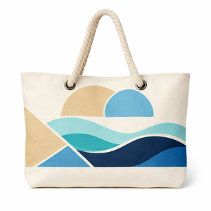 Extra <b>Large</b> Canvas Tote Customize Logo OEM Canvas <b>Bag</b> Heavy Duty Canvas Beach Tote <b>Bag</b> With Rope Handle - Product Image 4