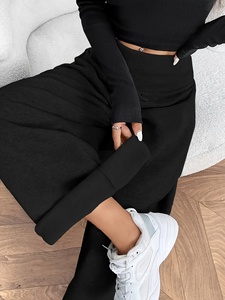 Pantalon de jogging unisexe en molleton ample et décontracté pour l'hiver, style streetwear - Product Image 5