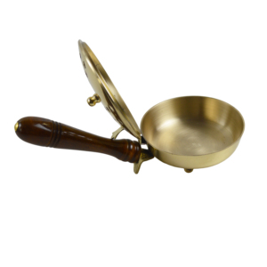 Shiny Silver Antique Pure Brass <b>Incense</b> Holder Stand with Wood Handle <b>Incense</b> Stick <b>Burner</b> <b>Incense</b> Holder with Ash Catcher - Product Image 4