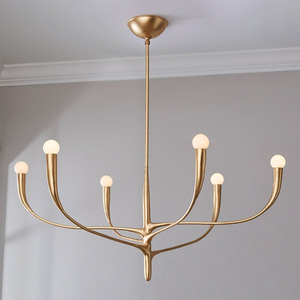 Lustre moderne en laiton avec abat-jour cylindriques en verre cristallin texturé, disponible à prix de gros. - Product Image 6
