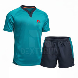 Uniformes de Rugby de Poliéster Transpirables y Cómodos, de Alta Calidad, Manga Corta, Gran Venta a Precio Económico - Product Image 2