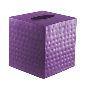 Boîte à mouchoirs de forme carrée verte créative design martelé en métal pour salle de bain cuisine bureau chambre stockage de papier durable - Product Image 3