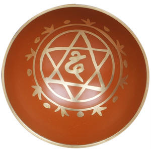 Bol chantant bouddhiste tibétain fait à la main de 4 pouces en laiton nouveauté et décoration créative de la maison pour les cadeaux fabriqués en Inde - Product Image 2