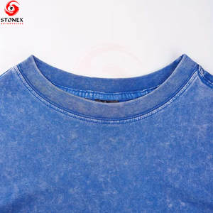 T-shirt délavé à l'acide, impression personnalisée, coton, coupe ample vintage, crop top pour femme, tee-shirt court délavé - Product Image 3