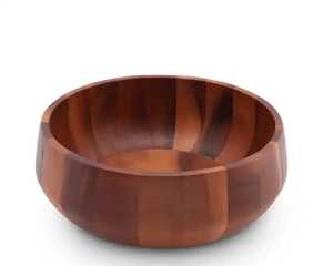 ชามไม้ทำมือทรงกลมสไตล์ชนบทตกแต่งบ้านงานฝีมือธรรมชาติทนทาน - Product Image 1