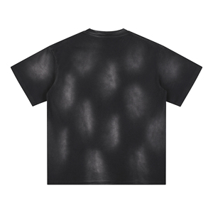 T-shirt en coton tie-dye surdimensionné pour homme, manches courtes, style décontracté, tissu tricoté respirant, style été - Product Image 5