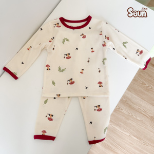 Conjunto de Ropa Infantil SeunKids de Manga Larga, Algodón y Poliéster Estampado, Suave y Cómodo, Estilo Casual, Vietnam - Product Image 2