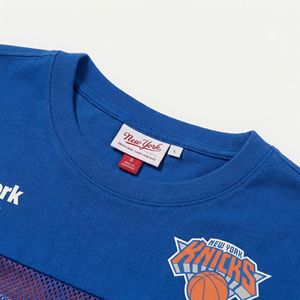 T-shirt de performance en maille style New York Knicks, vente en gros |   Vêtements pour supporters sportifs |   Fabricant de vêtements de sport OEM - Product Image 5