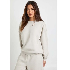 Conjunto Deportivo de Algodón para Mujer, Manga Larga, Holgado, Estilo Urbano de Invierno, Pantalones Deportivos Anchos de Pierna Ancha para Mujer - Product Image 4