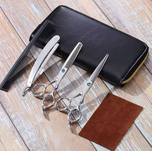 Ensemble de ciseaux de coiffure professionnels avec lames en acier inoxydable et kit de peignes pour usage en salon, nouveau style, kit de barbier aiguisé - Product Image 4