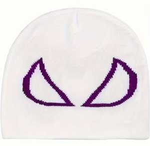 Custom Logo Polyester Y2K <b>Beanie</b> Hat Breathable <b>Waterproof</b> Jacquard Weave Cartoon Pattern Casual Winter Adult Adjustable - Product Image 4