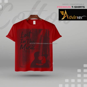 Camiseta para hombre, Camiseta 100% de algodón, camiseta individual GSM 180 de Bangladesh, camiseta con logotipo de impresión personalizado, Camiseta 100% de algodón S/J - Product Image 5