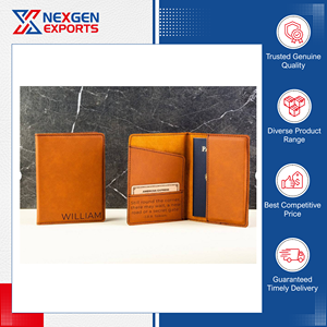 Exclusive Sale on Outstanding Quality Custom Size & Design Genuine Leather Luxury <b>Passport</b> Holder RFID Blocking Bi-Fold Closure - Product Image 3