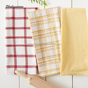 Gaufre Armure Rayé Coton Lavable Serviettes De Cuisine Taille Personnalisée Torchons pour Hôtel Usage De L'Inde - Product Image 2