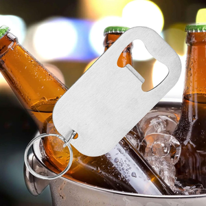 <b>Custom</b> Stainless Steel Bottle Opener Keychain Portable Metal Beer Bottle Opener <b>Key</b> <b>Ring</b> Promotional Gift - Product Image 4