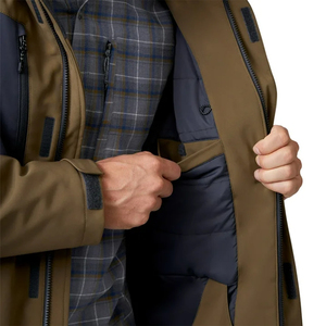 Vestes Softshell en gros, couleur marron, pour sports d'hiver en plein air, vêtements décontractés, vestes Softshell imperméables avec poches zippées - Product Image 4