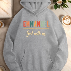 Sudadera Casual para Mujer Emmanuel God With Us, 100% Poliéster, Tejida, Manga Larga, Sudadera de Invierno - Product Image 4