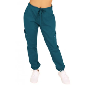 Women's Nurse Medical <b>Scrub</b> <b>Top</b> V-Neck Short Sleeves Polyester/Rayon/Spandex Woven Fabric Comfortable-Fit Quick-Dry Wrinkle OEM - Product Image 2