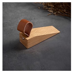Butée de porte artisanale en bois de pin écologique avec couvercle et cuillère - Finition rustique en gros - Product Image 4