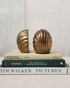 Golden Duck Metal Antique Brass <b>Bookends</b> with Elegant Curves – A Decorative and Functional Desk Accessory - Product Image 4