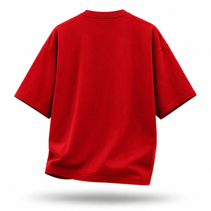 T-shirt graphique personnalisé Halloween, imprimé citrouille noire, tee-shirt en coton oversize rouge, streetwear décontracté, mode pour hommes et femmes, OEM - Product Image 3