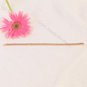 Pulsera de tenis de tanzanita natural, plata de ley 925 y oro macizo, joyería fina, proveedor mayorista OEM ODM - Product Image 4