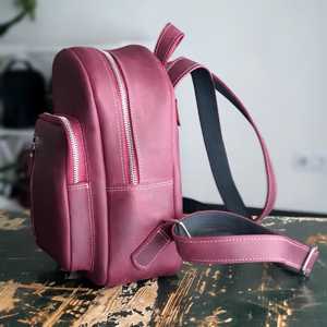 Luxury Custom Genuine Leather <b>Mini</b> <b>Backpack</b> Supplier OEM Small Real Leather Vintage Rucksack Bags <b>Women</b> LSBP-0030 - Product Image 6