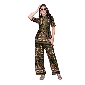 NEW MODERN DIGITAL PRINTED CORD SET for WOMEN'S KURTA/KURTI Zain Exports REVERSER NO DUPATTA ALL SEASONS - Product Image 6