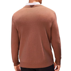 Pull-over en polaire pour homme de haute qualité, vente en gros, imprimé, col rond, confortable, mélange polyester/coton, personnalisable - Product Image 2