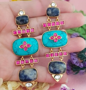 Pendientes de Moda con Moissanita Chapada en Oro de Alta Calidad, Diseño Radiante, para Mujer, Estilo Elegante, para Fiestas, Colección de Moda - Product Image 3
