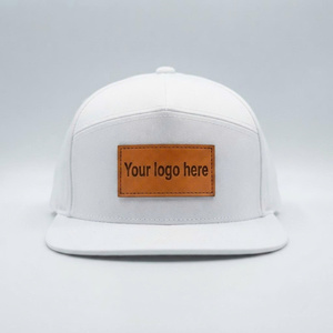 Casquettes de sport structurées OEM ODM avec patch en cuir, logo personnalisé, visière plate, casquette de baseball snapback, couleurs variées, unisexe, pour les fêtes - Product Image 1