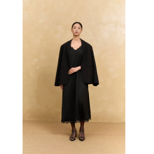 Regular Sleeve Buttons Loose Breathable Straight Side Slit Simple Yarn Dyed Stripes Front Logo Summer Casual Dresses - Product Image 1